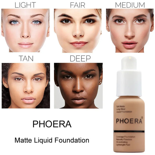 Fond de teint X Phoera, correcteur mat blanchissant, illuminateur, imperméable, contrôle du sébum, anti-cernes, base de maquillage, couvrance totale, cosmétique