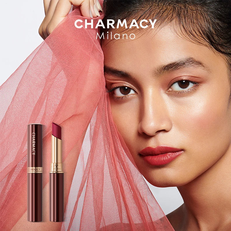 E CHARMACY Rouge à lèvres velours waterproof 16 couleurs, facile à porter, longue tenue, mat, maquillage pour les lèvres, cosmétique