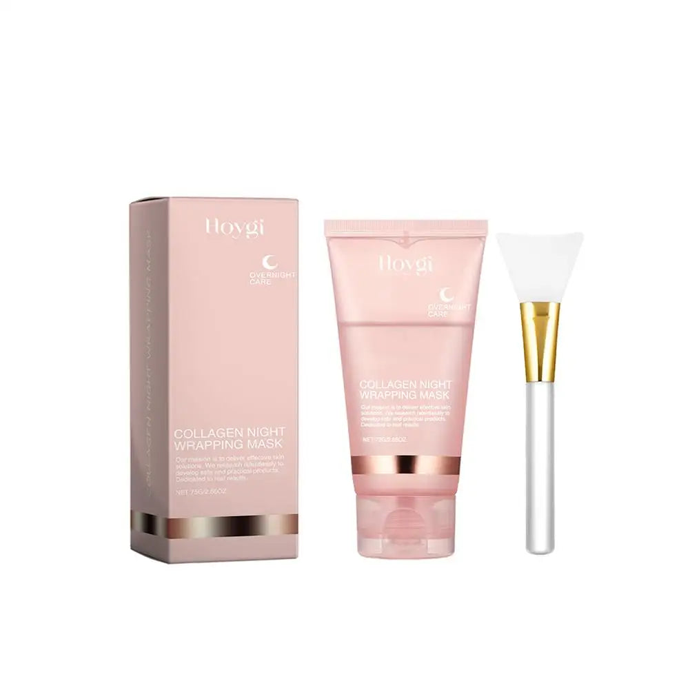 C Masque facial peel-off enveloppant de nuit au collagène F, masque coréen enveloppant de nuit au collagène, crème de soin de nuit hydratante en profondeur, 75 ml