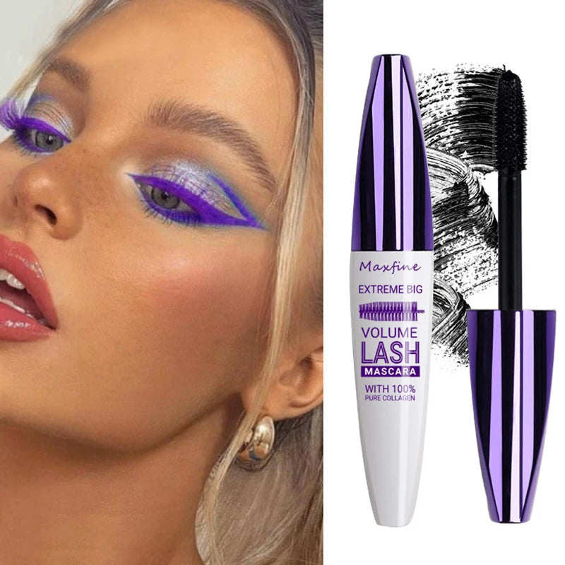 E Mascara tridimensionnel WS 5D violet bleu blanc multicolore base de mascara longue tenue sans bavures longue durée recourbant modelant mas