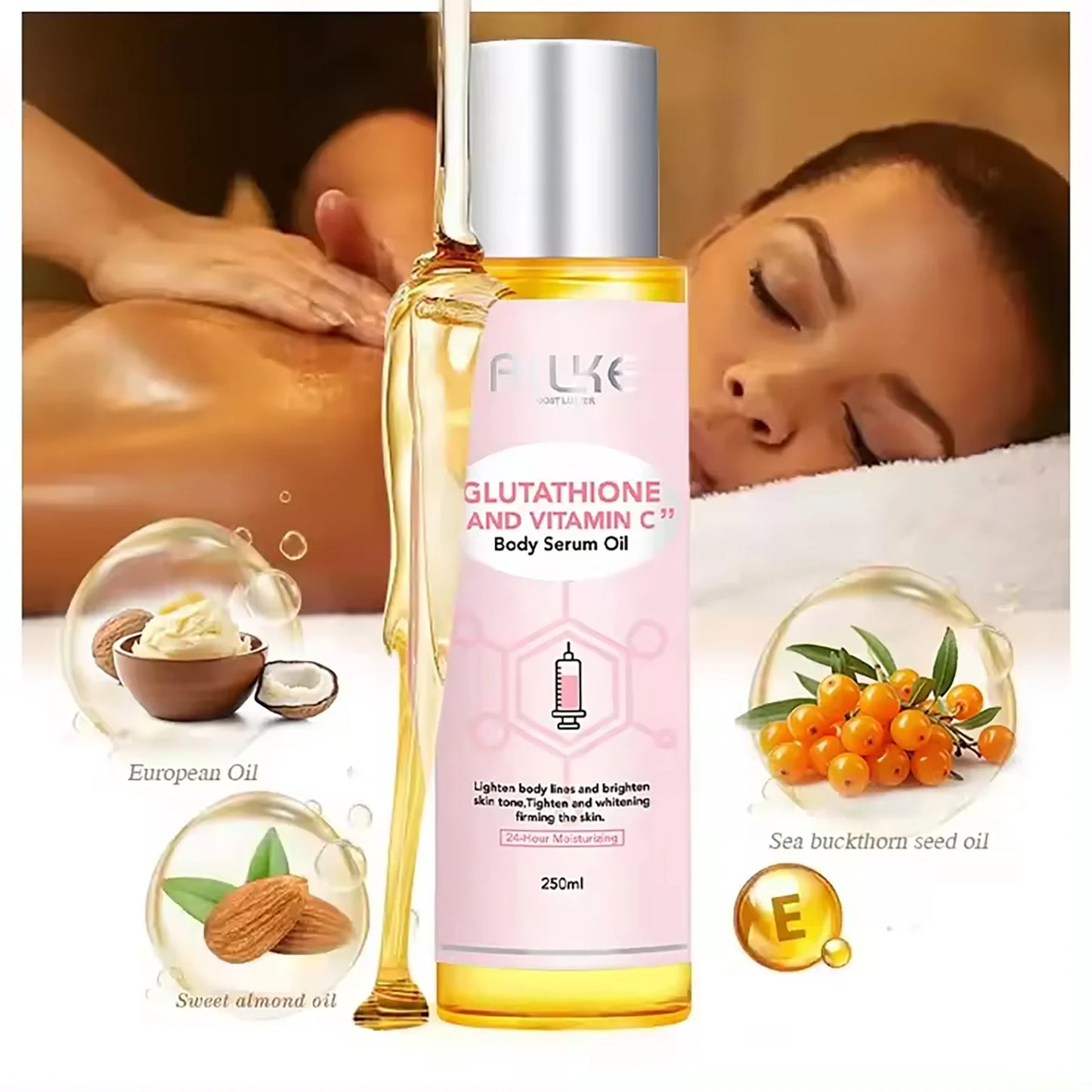 Coffret de soins éclaircissants F AILKE, au glutathion et à la vitamine C, pour une peau plus lumineuse et plus lisse, réduit les taches brunes, nettoie la peau et hydrate.