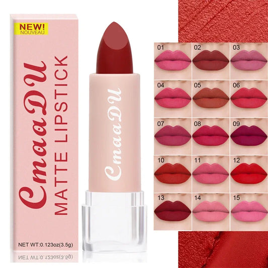E Rouge à lèvres WS 15 couleurs, maquillage pour les lèvres, sexy, velours mat, longue tenue, imperméable, antiadhésif, cosmétique pour les lèvres