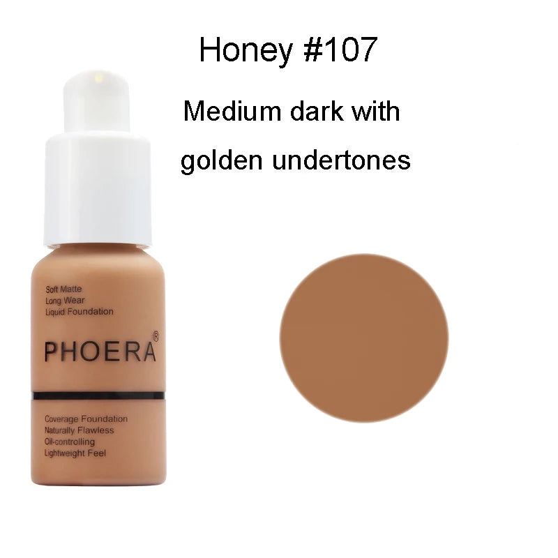 Fond de teint X Phoera, correcteur mat blanchissant, illuminateur, imperméable, contrôle du sébum, anti-cernes, base de maquillage, couvrance totale, cosmétique