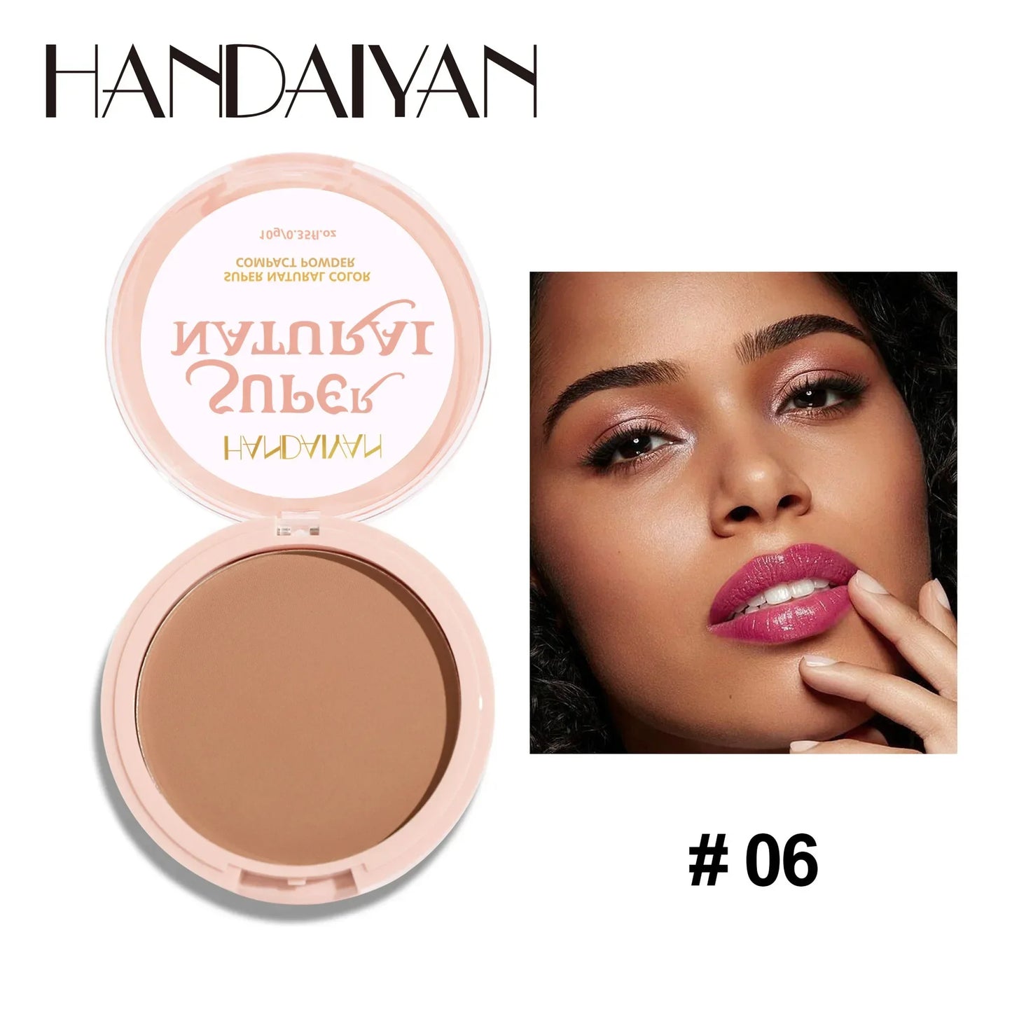 E Poudre compacte mate pour le visage, 8 couleurs, contrôle du sébum pendant 24 heures, fond de teint naturel, couvrance totale, maquillage longue durée et imperméable