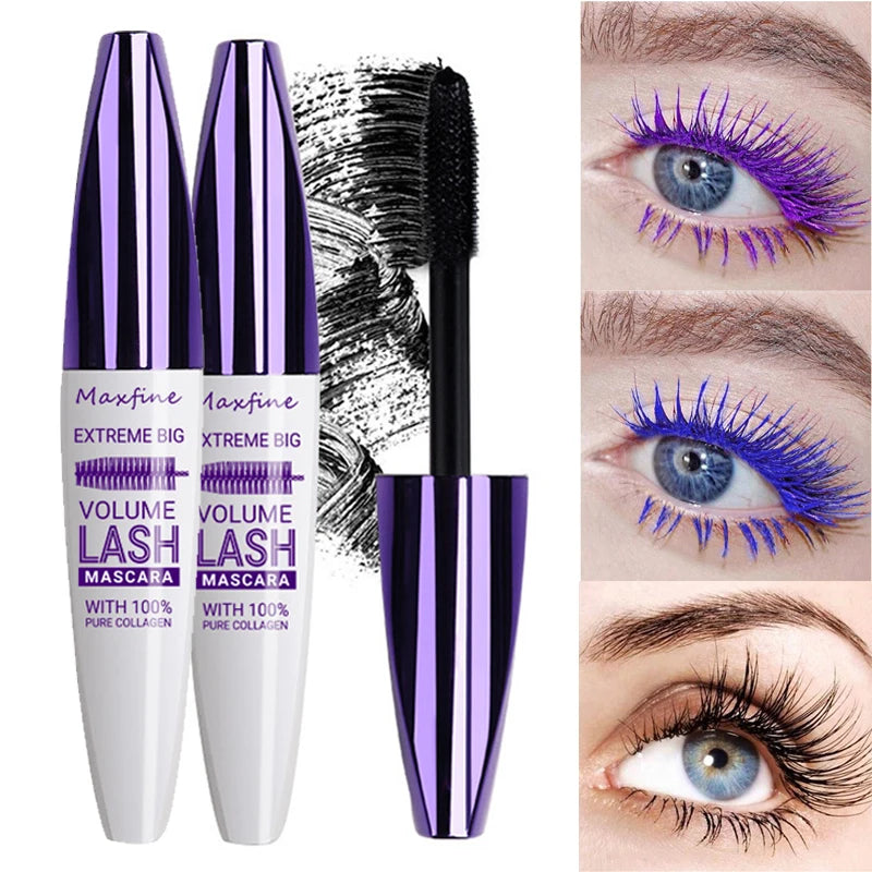 E Mascara tridimensionnel WS 5D violet bleu blanc multicolore base de mascara longue tenue sans bavures longue durée recourbant modelant mas