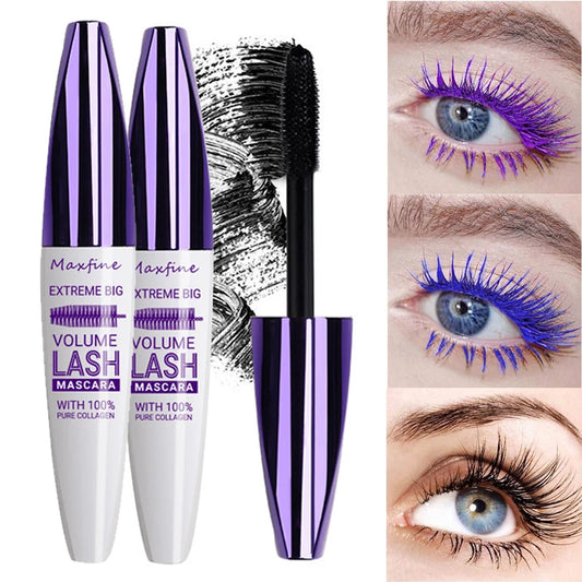 E Mascara tridimensionnel WS 5D violet bleu blanc multicolore base de mascara longue tenue sans bavures longue durée recourbant modelant mas