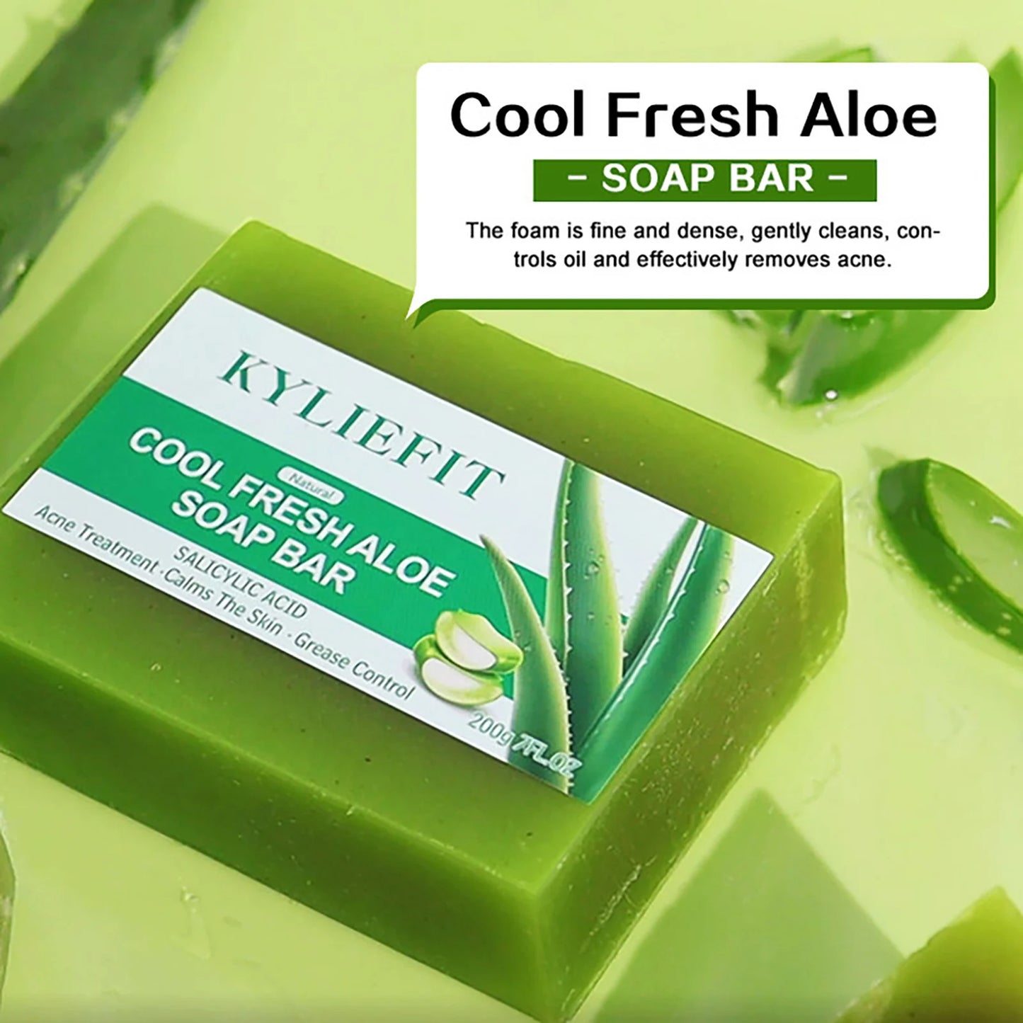 D Savon blanchissant à l'aloe vera EH AILKE, élimine l'acné et les boutons, rend la peau éclatante, améliore l'éclat de la peau, gel douche végétalien pour tous types de peau