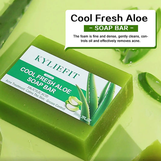 D Savon blanchissant à l'aloe vera EH AILKE, élimine l'acné et les boutons, rend la peau éclatante, améliore l'éclat de la peau, gel douche végétalien pour tous types de peau