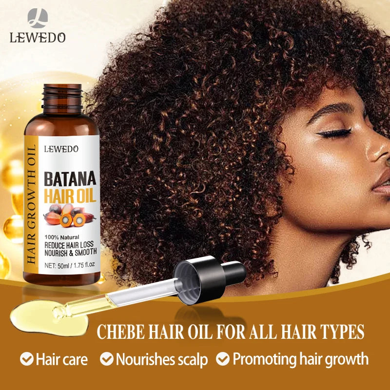 Huile de Batana XXX Lewedo Naturals pour une croissance rapide des cheveux pour hommes et femmes. Huile de Batana pure pour nourrir les cheveux brillants et sains. Soin anti-chute.