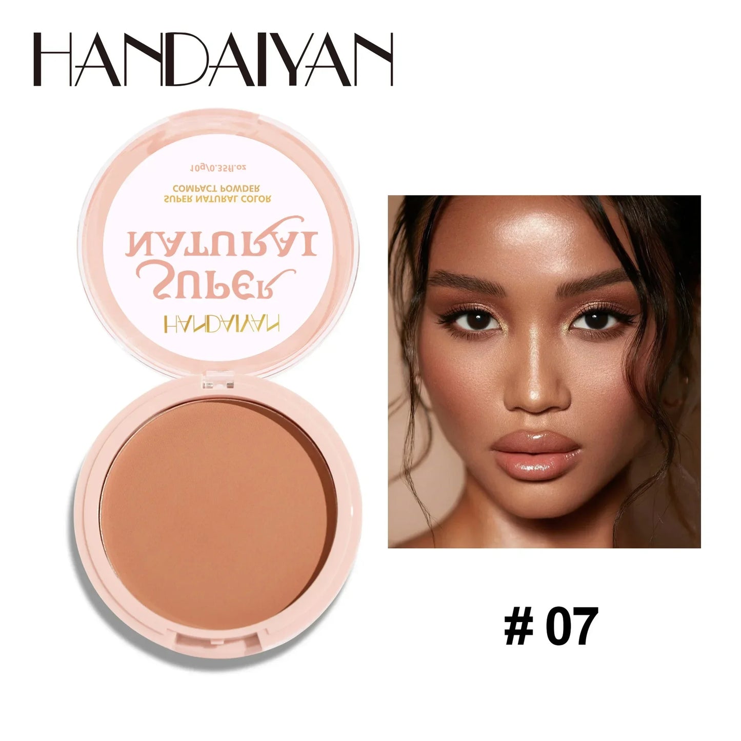 E Poudre compacte mate pour le visage, 8 couleurs, contrôle du sébum pendant 24 heures, fond de teint naturel, couvrance totale, maquillage longue durée et imperméable