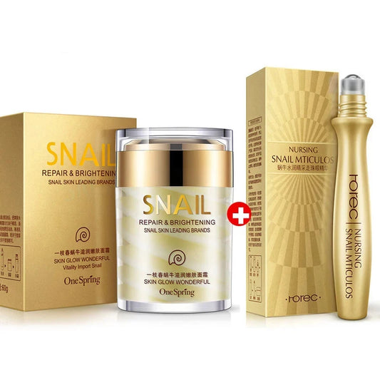 Crème d'escargot W Skincare, crème au collagène, anti-âge, éclaircit la peau, crème pour le visage, atténue les cernes, élimine les poches sous les yeux, sérum pour les yeux