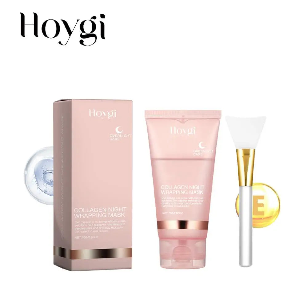 C Masque facial peel-off enveloppant de nuit au collagène F, masque coréen enveloppant de nuit au collagène, crème de soin de nuit hydratante en profondeur, 75 ml