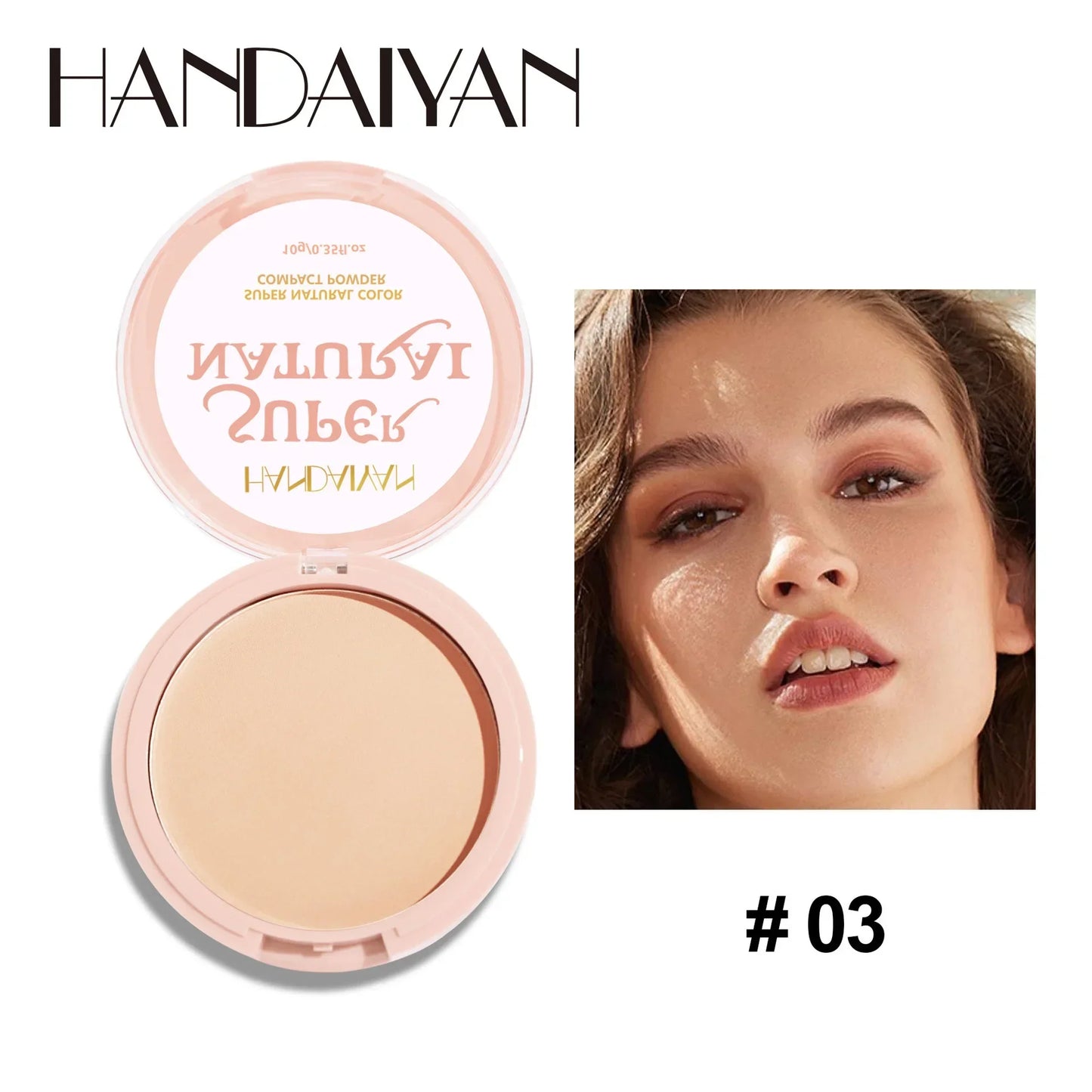 E Poudre compacte mate pour le visage, 8 couleurs, contrôle du sébum pendant 24 heures, fond de teint naturel, couvrance totale, maquillage longue durée et imperméable