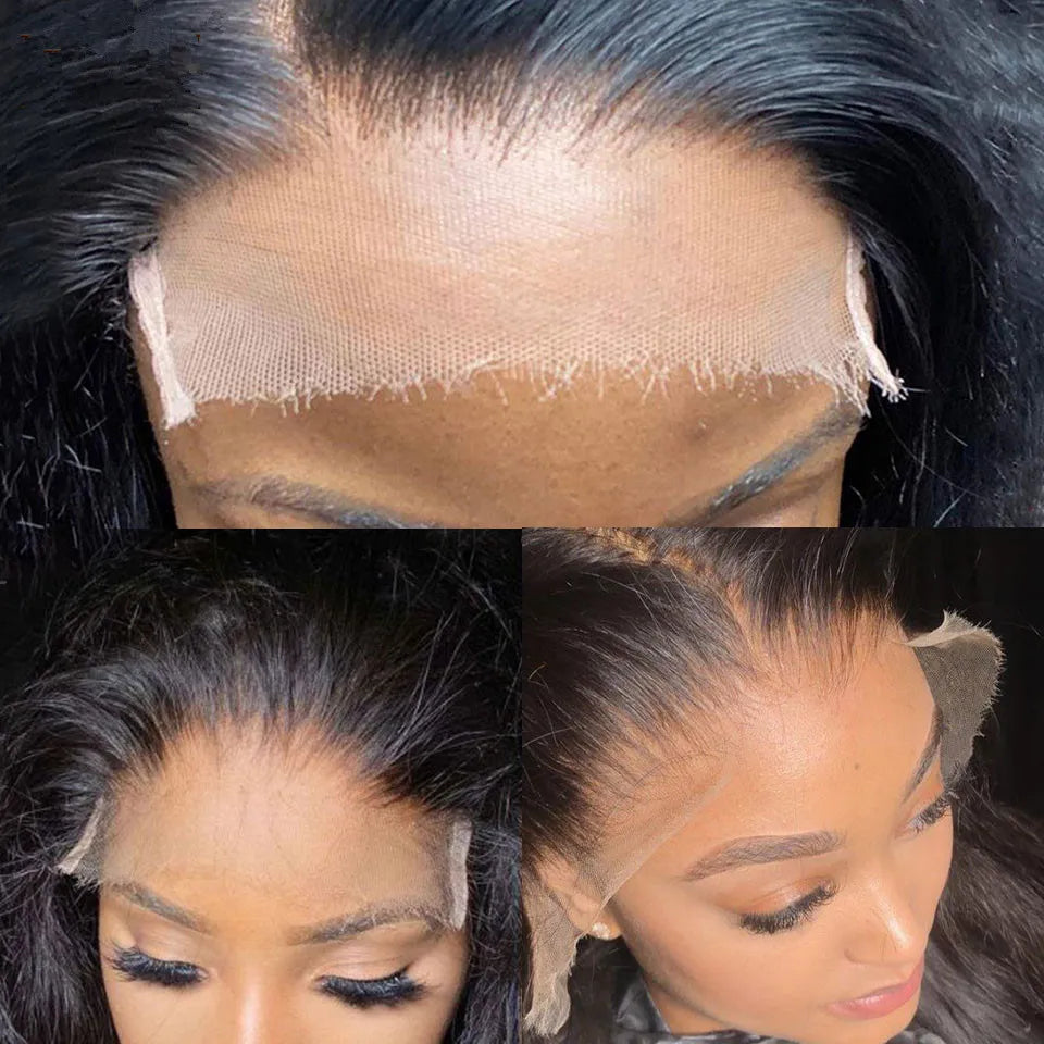 A Perruque Lace Front Wig 360 naturelle lisse, cheveux humains, sans colle, 13x4, 13x6, 5x5, 30 32 34 pouces