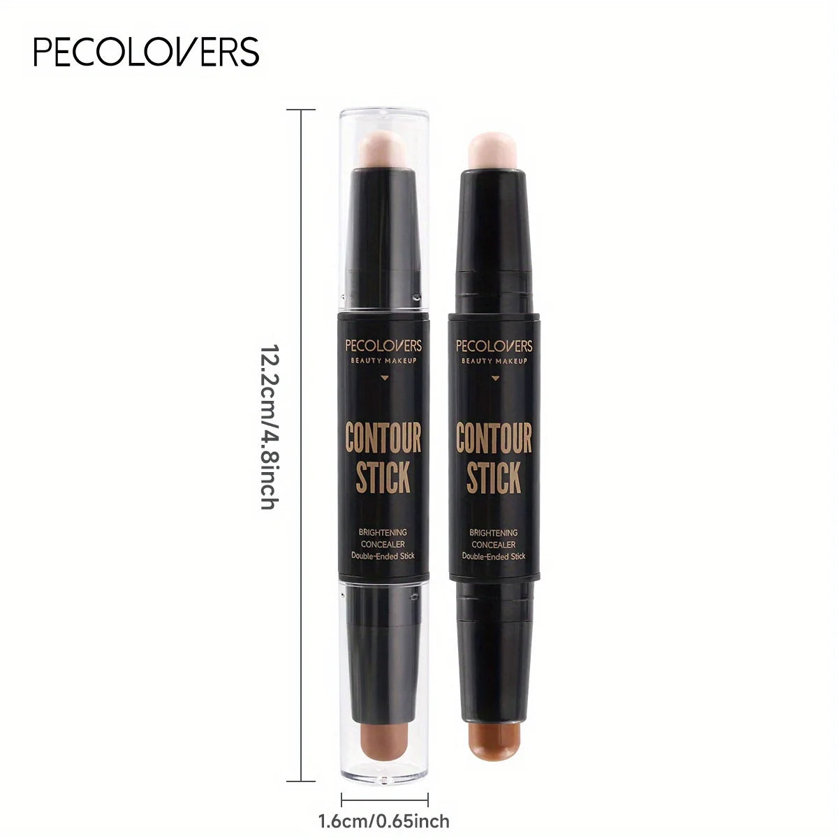E Contouring Stick avec correcteur à double tête et surligneur pour pont de nez tridimensionnel, ombre en V pour visage et pont de nez haut