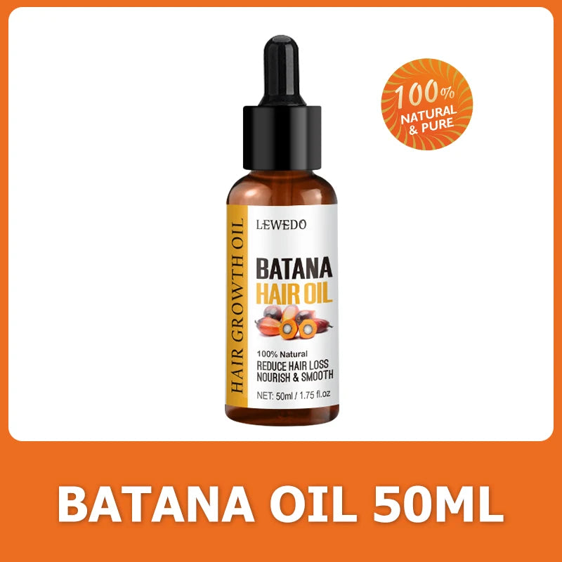 Huile de Batana XXX Lewedo Naturals pour une croissance rapide des cheveux pour hommes et femmes. Huile de Batana pure pour nourrir les cheveux brillants et sains. Soin anti-chute.