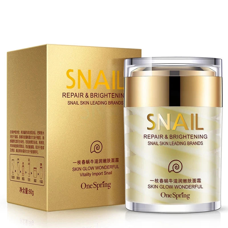 Crème d'escargot W Skincare, crème au collagène, anti-âge, éclaircit la peau, crème pour le visage, atténue les cernes, élimine les poches sous les yeux, sérum pour les yeux