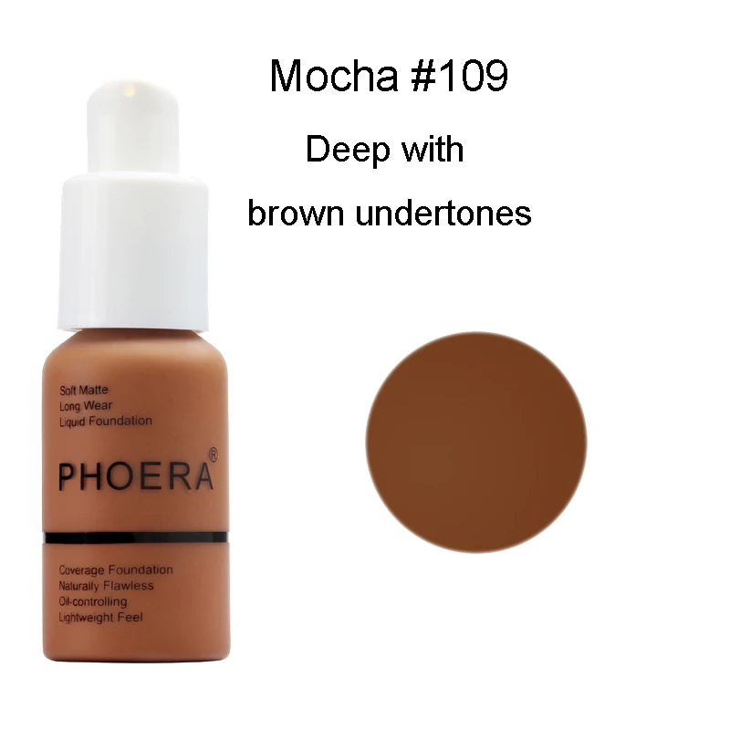 Fond de teint X Phoera, correcteur mat blanchissant, illuminateur, imperméable, contrôle du sébum, anti-cernes, base de maquillage, couvrance totale, cosmétique