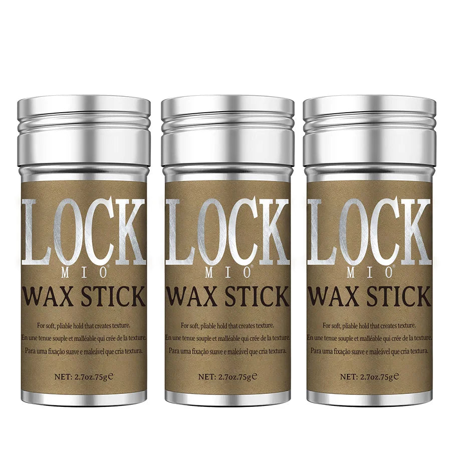 XXX LOCKMIO Bâton de cire capillaire pour femmes et enfants Pommade longue tenue Contrôle les frisottis cassés Cire coiffante pour perruques naturelles