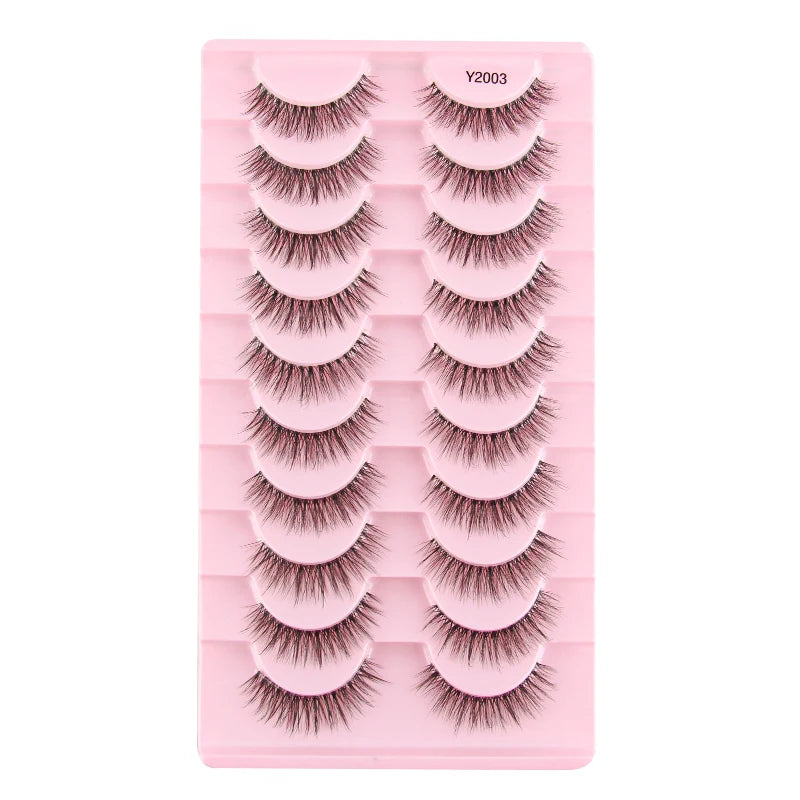 E Faux Cils ToWWX Faux Cils 3/10 Paires Naturel Long Vison Cils Bande Faux Cils Spectaculaires Yeux Complets Extension de Cils Maquillage