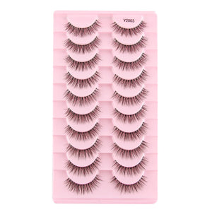 E Faux Cils ToWWX Faux Cils 3/10 Paires Naturel Long Vison Cils Bande Faux Cils Spectaculaires Yeux Complets Extension de Cils Maquillage