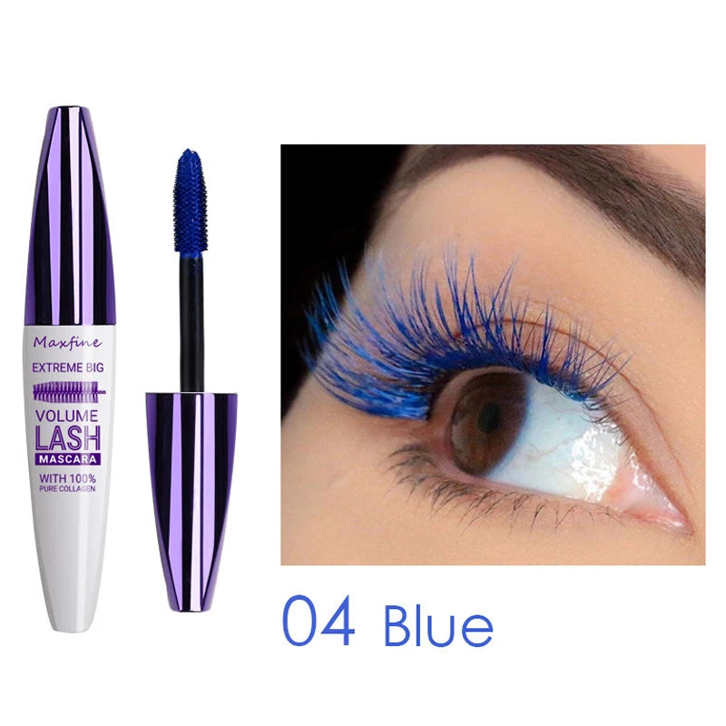 E Mascara tridimensionnel WS 5D violet bleu blanc multicolore base de mascara longue tenue sans bavures longue durée recourbant modelant mas