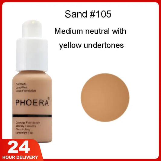 Fond de teint X Phoera, correcteur mat blanchissant, illuminateur, imperméable, contrôle du sébum, anti-cernes, base de maquillage, couvrance totale, cosmétique