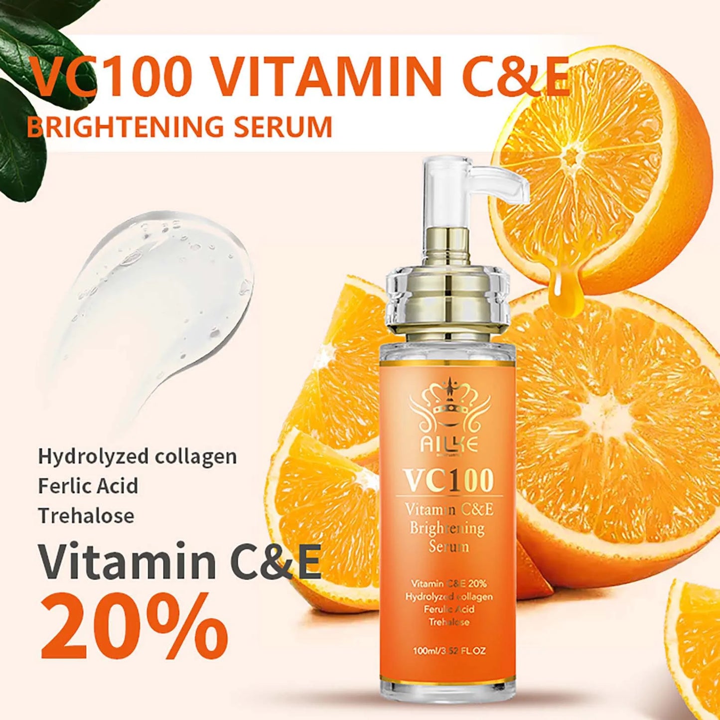 C Kit de blanchiment à la vitamine C F LKE pour femmes, teint uniforme, peau nette, hydratant, anti-rides et anti-âge, ensemble peau éclatante
