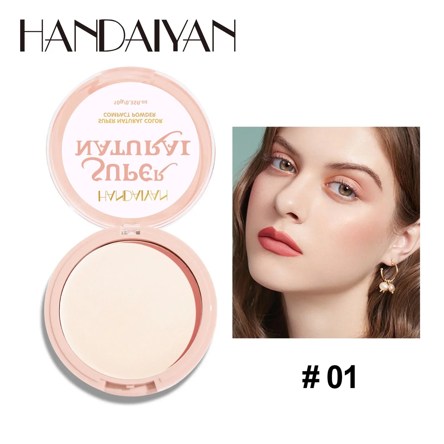 E Poudre compacte mate pour le visage, 8 couleurs, contrôle du sébum pendant 24 heures, fond de teint naturel, couvrance totale, maquillage longue durée et imperméable