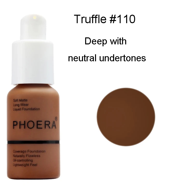 Fond de teint X Phoera, correcteur mat blanchissant, illuminateur, imperméable, contrôle du sébum, anti-cernes, base de maquillage, couvrance totale, cosmétique