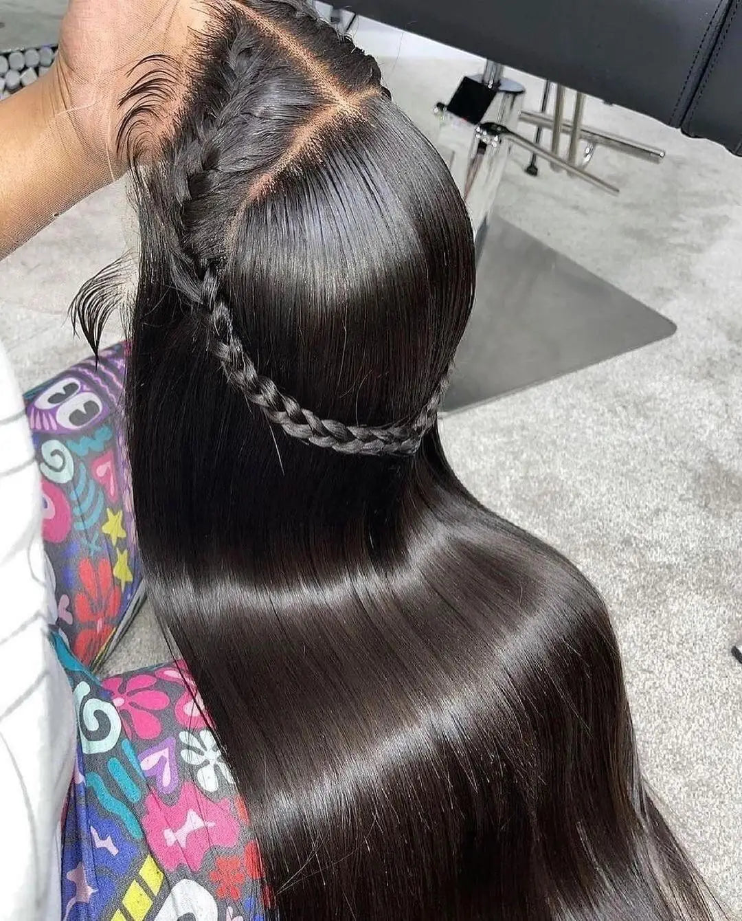 A Perruque Lace Front Wig 360 naturelle lisse, cheveux humains, sans colle, 13x4, 13x6, 5x5, 30 32 34 pouces
