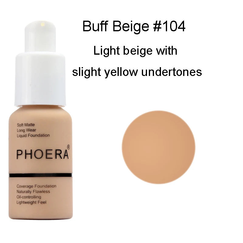 Fond de teint X Phoera, correcteur mat blanchissant, illuminateur, imperméable, contrôle du sébum, anti-cernes, base de maquillage, couvrance totale, cosmétique