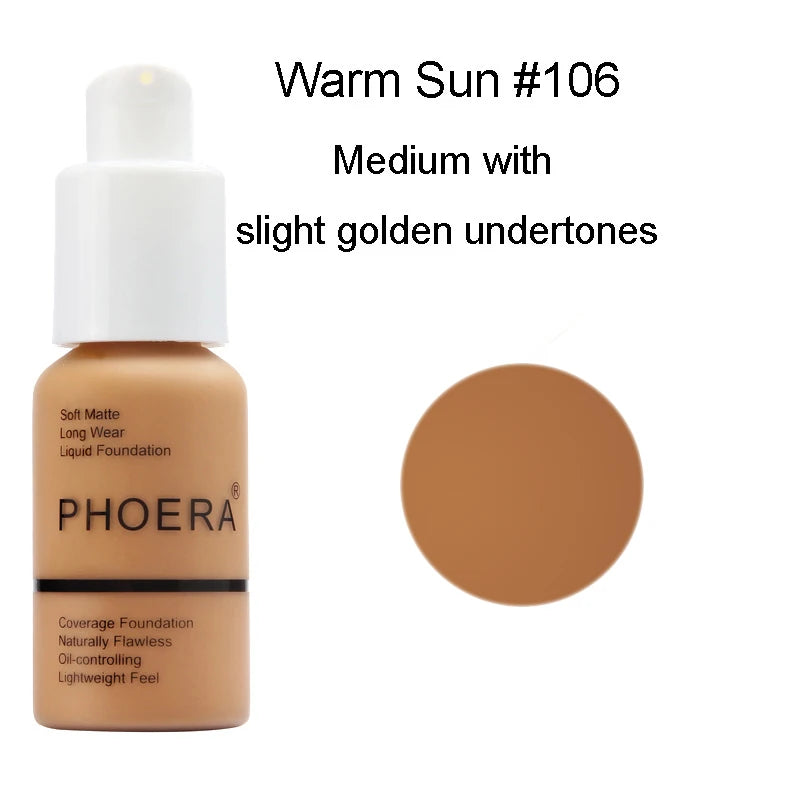 Fond de teint X Phoera, correcteur mat blanchissant, illuminateur, imperméable, contrôle du sébum, anti-cernes, base de maquillage, couvrance totale, cosmétique