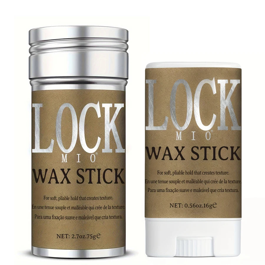 XXX LOCKMIO Bâton de cire capillaire pour femmes et enfants Pommade longue tenue Contrôle les frisottis cassés Cire coiffante pour perruques naturelles