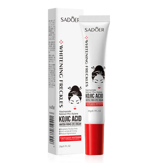 C Crème contour des yeux à l'acide kojique et au rétinol SADOER, anti-cernes, élimine les poches sous les yeux, hydrate et raffermit les yeux. Produits de soins pour la peau.