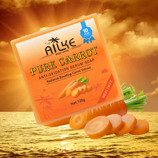 D Savon sérum antioxydant à la carotte pure EA AILKE, nettoyant anti-taches, pain de savon éclaircissant pour la peau, à la vitamine C, pour le corps et le visage