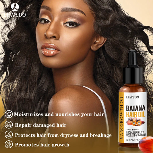 Huile de Batana XXX Lewedo Naturals pour une croissance rapide des cheveux pour hommes et femmes. Huile de Batana pure pour nourrir les cheveux brillants et sains. Soin anti-chute.