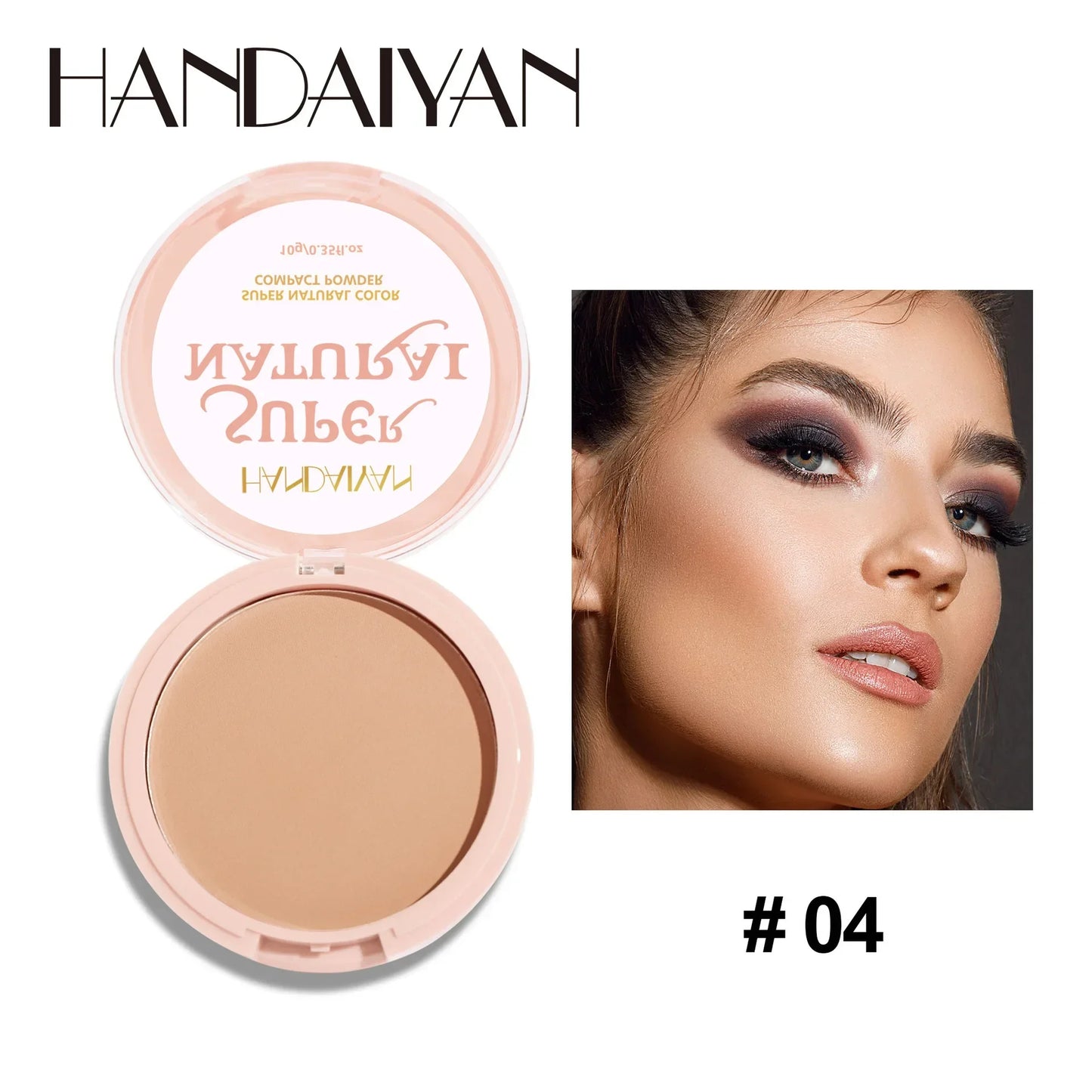 E Poudre compacte mate pour le visage, 8 couleurs, contrôle du sébum pendant 24 heures, fond de teint naturel, couvrance totale, maquillage longue durée et imperméable