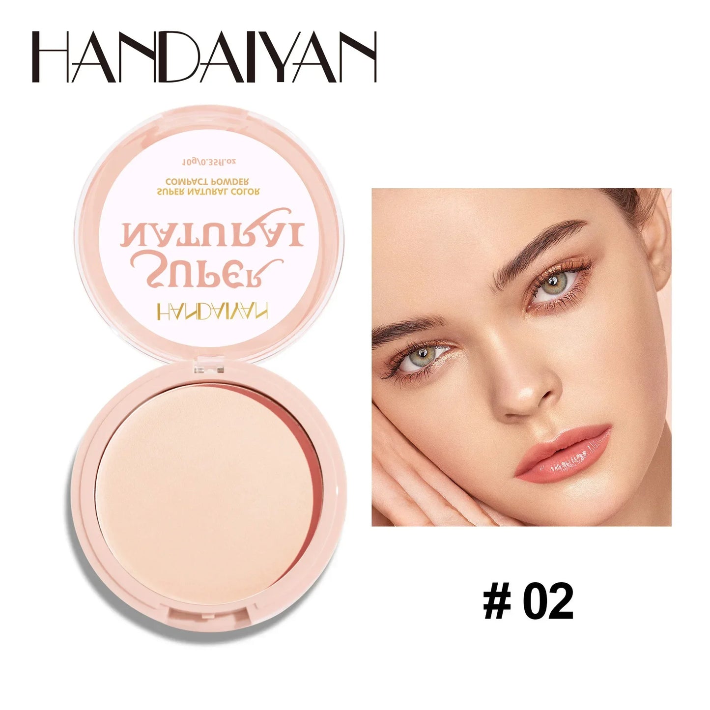 E Poudre compacte mate pour le visage, 8 couleurs, contrôle du sébum pendant 24 heures, fond de teint naturel, couvrance totale, maquillage longue durée et imperméable