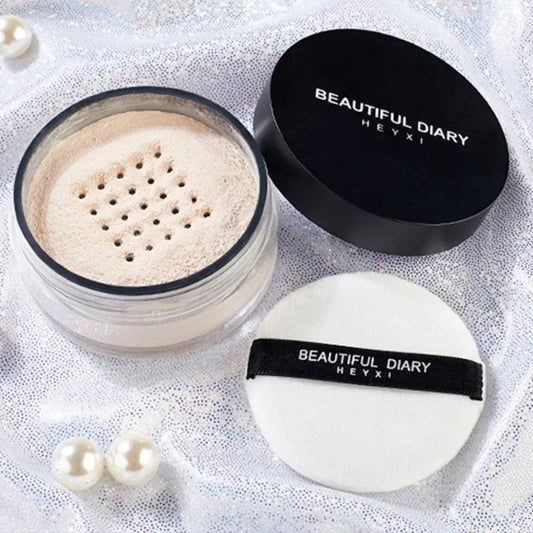 E Poudre libre professionnelle X, contrôle du sébum, anti-transpiration, base mate imperméable, maquillage longue tenue, brume translucide, poudre fixatrice pour le visage