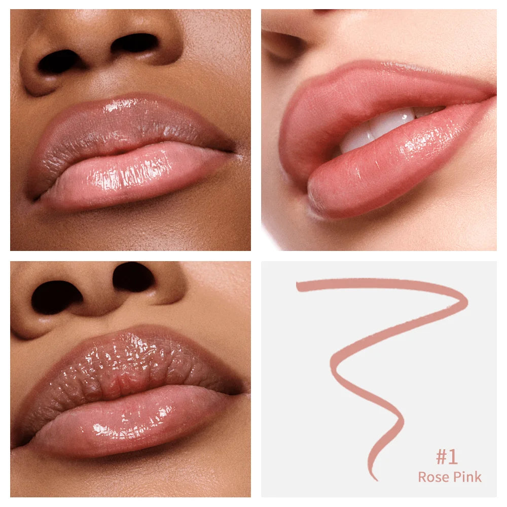 E Crayon à lèvres waterproof WS, pelable, tatouage, brillant à lèvres, waterproof, longue tenue, mat, contour marron, à détacher, tache, cosmétique
