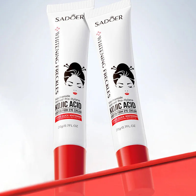 C Crème contour des yeux à l'acide kojique et au rétinol SADOER, anti-cernes, élimine les poches sous les yeux, hydrate et raffermit les yeux. Produits de soins pour la peau.