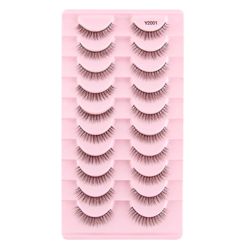 E Faux Cils ToWWX Faux Cils 3/10 Paires Naturel Long Vison Cils Bande Faux Cils Spectaculaires Yeux Complets Extension de Cils Maquillage