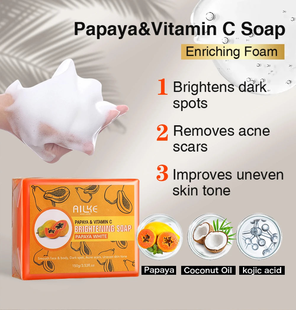 C Kit de soins pour la peau 5 en 1 F AILKE Glutathion pour femmes, avec lotion pour le corps, sérum, crème anti-taches brunes, crème pour le corps et savon éclaircissant