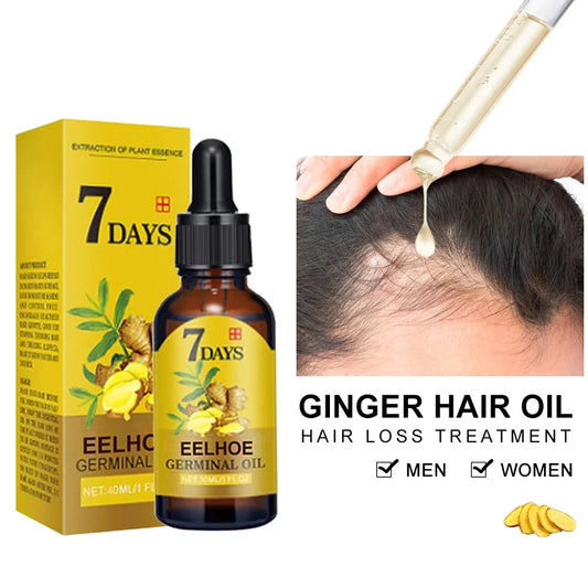 XXX 5 pièces Sérum de croissance capillaire au gingembre Anti-chute Soins capillaires à croissance rapide Huile essentielle Réparation du cuir chevelu endommagé Traitement pour femmes hommes