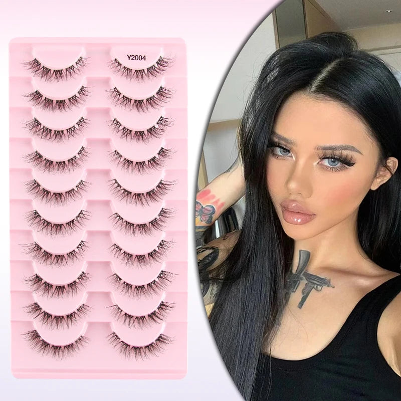 E Faux Cils ToWWX Faux Cils 3/10 Paires Naturel Long Vison Cils Bande Faux Cils Spectaculaires Yeux Complets Extension de Cils Maquillage