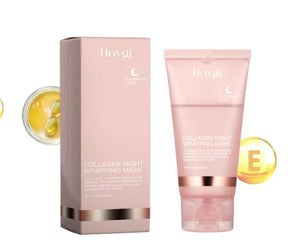 C Masque facial peel-off enveloppant de nuit au collagène F, masque coréen enveloppant de nuit au collagène, crème de soin de nuit hydratante en profondeur, 75 ml