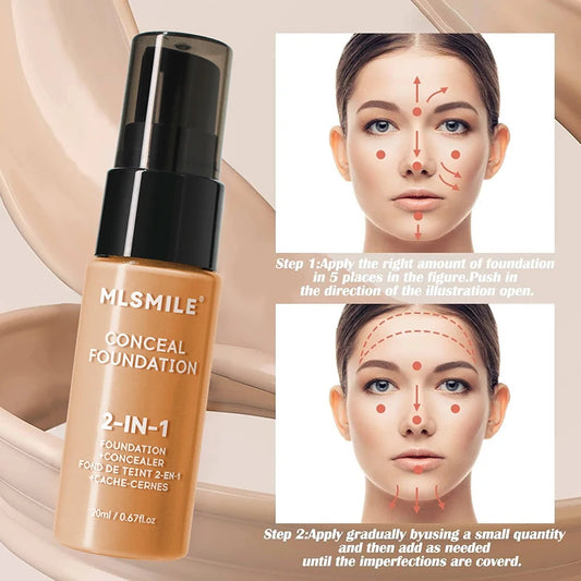 Fond de teint X OFace Matte BBream, anti-cernes longue tenue, imperméable, liquide, couvrance totale, base mate, maquillage professionnel