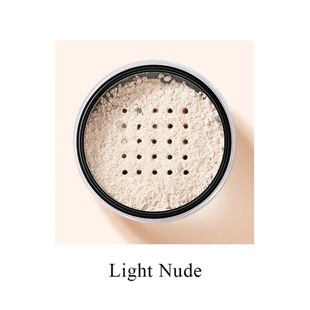 E Poudre libre professionnelle X, contrôle du sébum, anti-transpiration, base mate imperméable, maquillage longue tenue, brume translucide, poudre fixatrice pour le visage