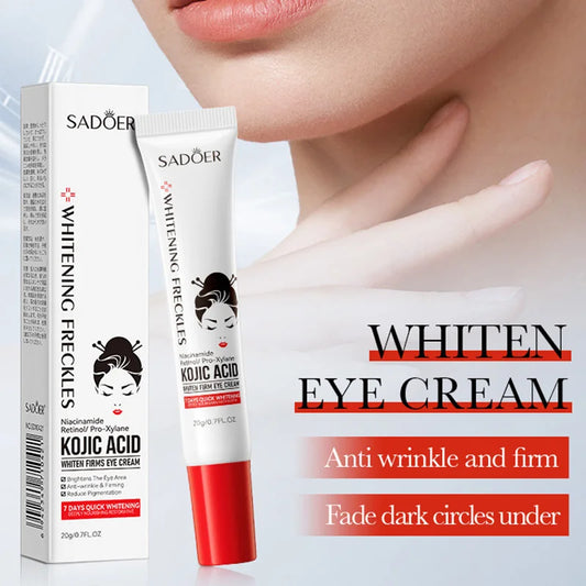 C Crème contour des yeux à l'acide kojique et au rétinol SADOER, anti-cernes, élimine les poches sous les yeux, hydrate et raffermit les yeux. Produits de soins pour la peau.